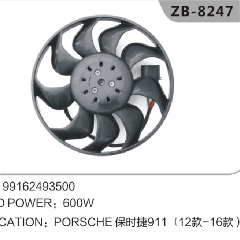 99162493500 ventilator de răcire a radiatorului motorului pentru Porsche 911